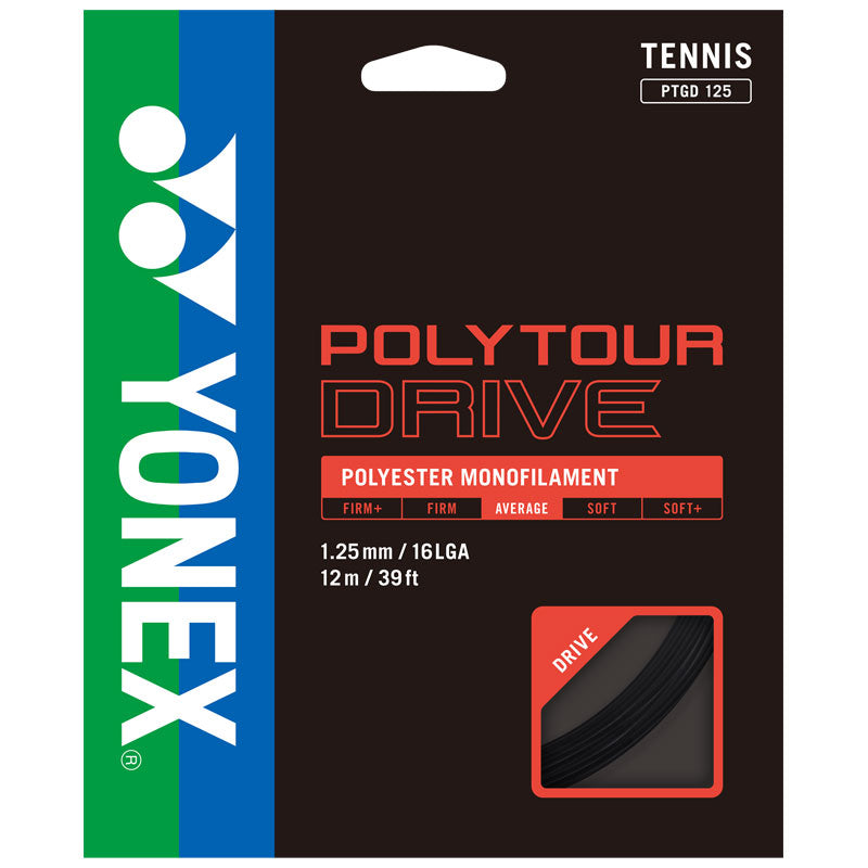 Yonex PolyTour Drive 16L / 1.25 Tennis String Black