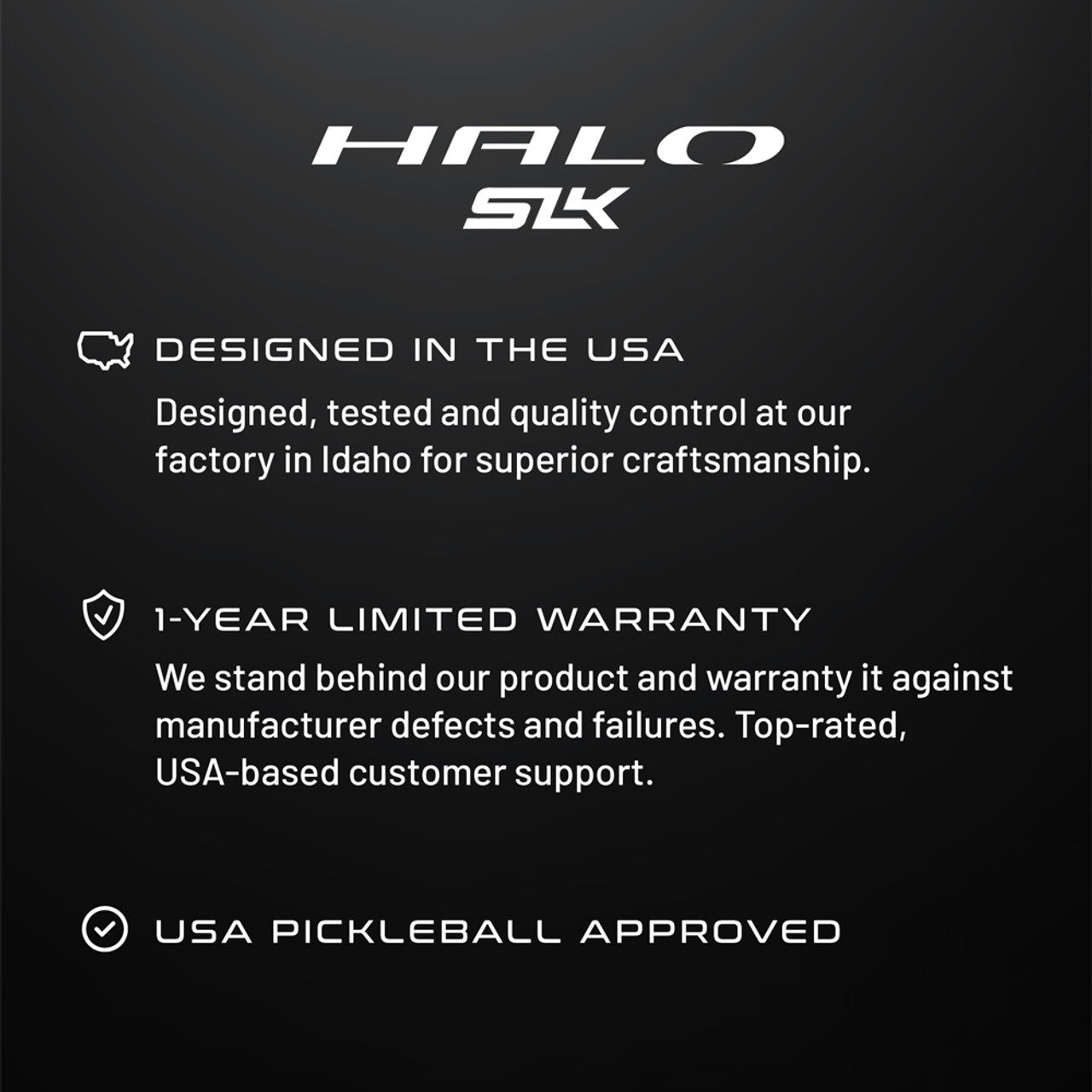 Selkirk SLK Halo XL Pickleball Paddle Black
