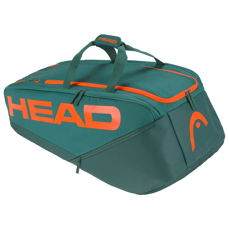 Head Pro Racquet XL 12 Pack Tennis Bag Dark Cyan Orange