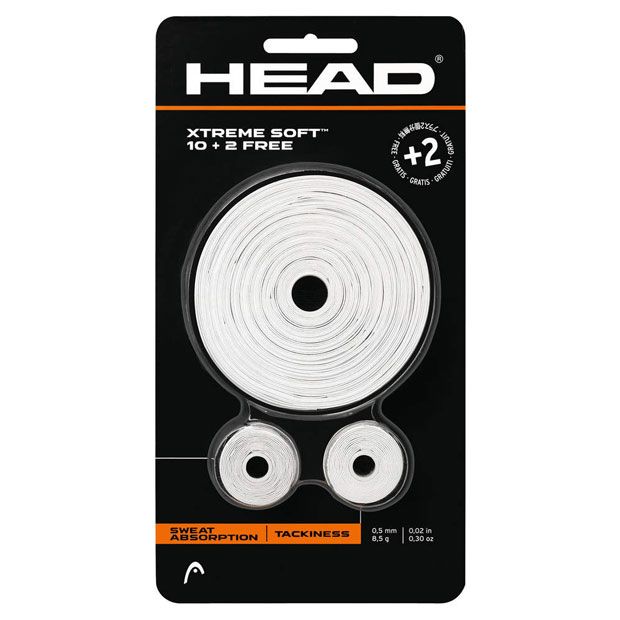 Head Xtremesoft Tennis Racquets Overgrips 10+2