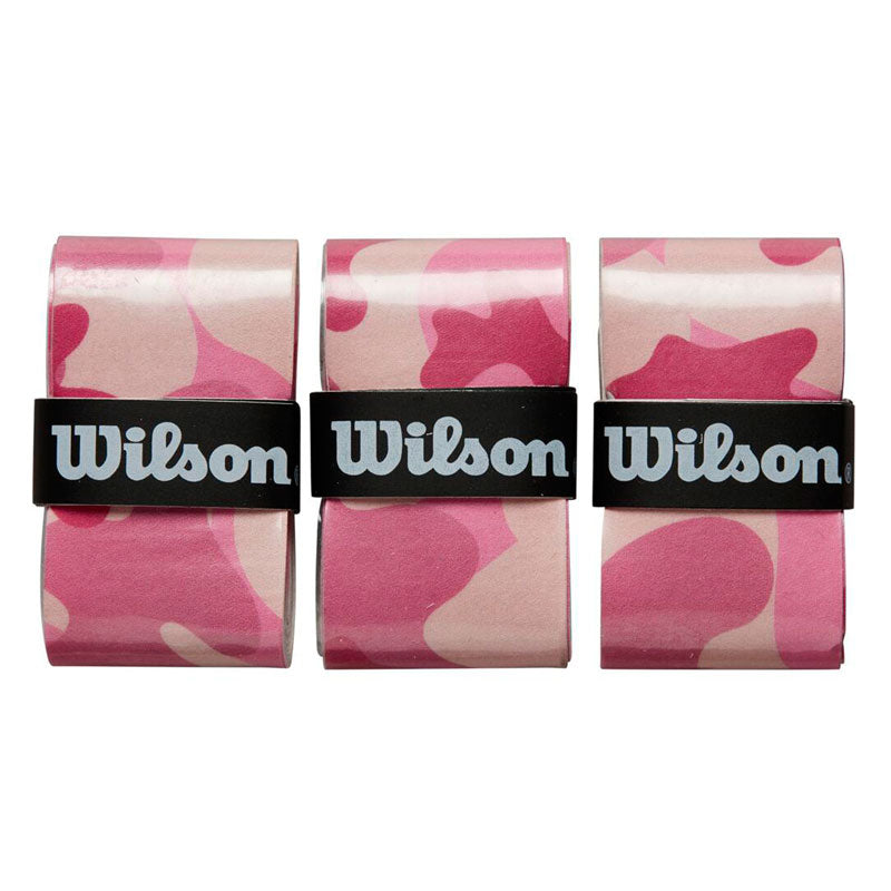 Wilson Pro Overgrip Tennis Grip Pink Camo -  3 Pack