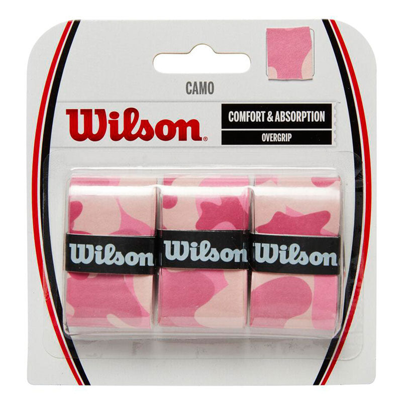 Wilson Pro Overgrip Tennis Grip Pink Camo - 3 Pack