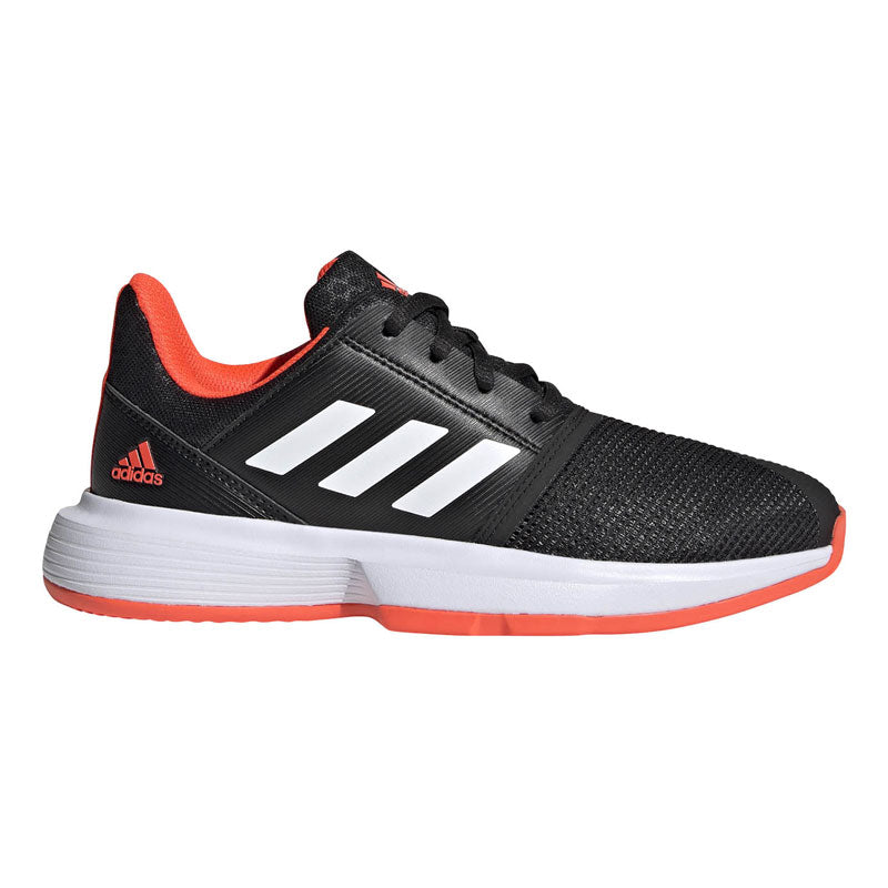 Adidas CourtJam Junior Tennis Shoe Black Solar Red