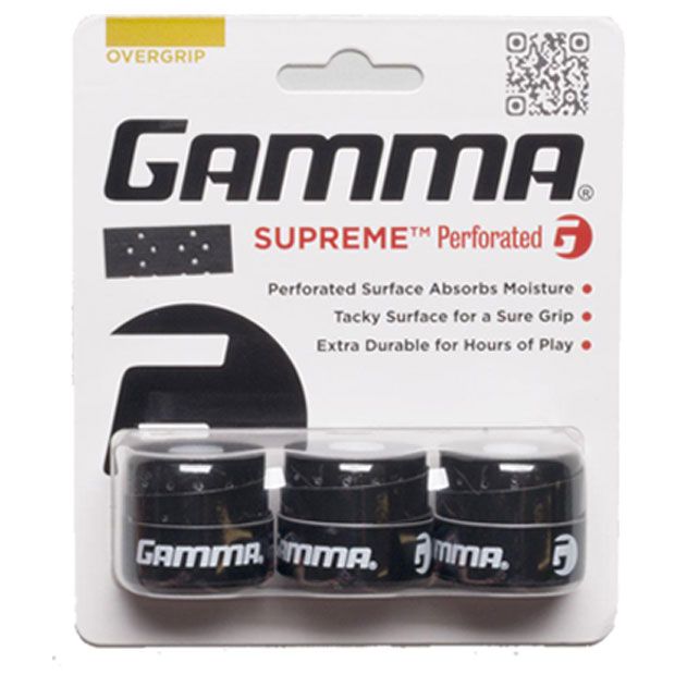 Gamma Supreme Perforated Tennis OverGrip - 3 Pack