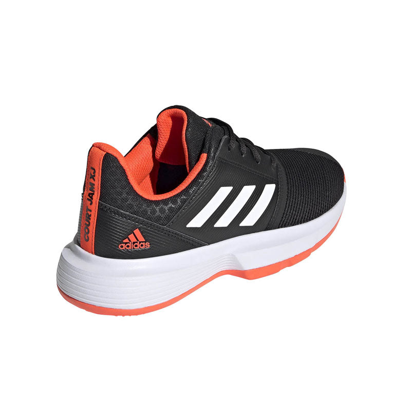 Adidas CourtJam Junior Tennis Shoe Black Solar Red
