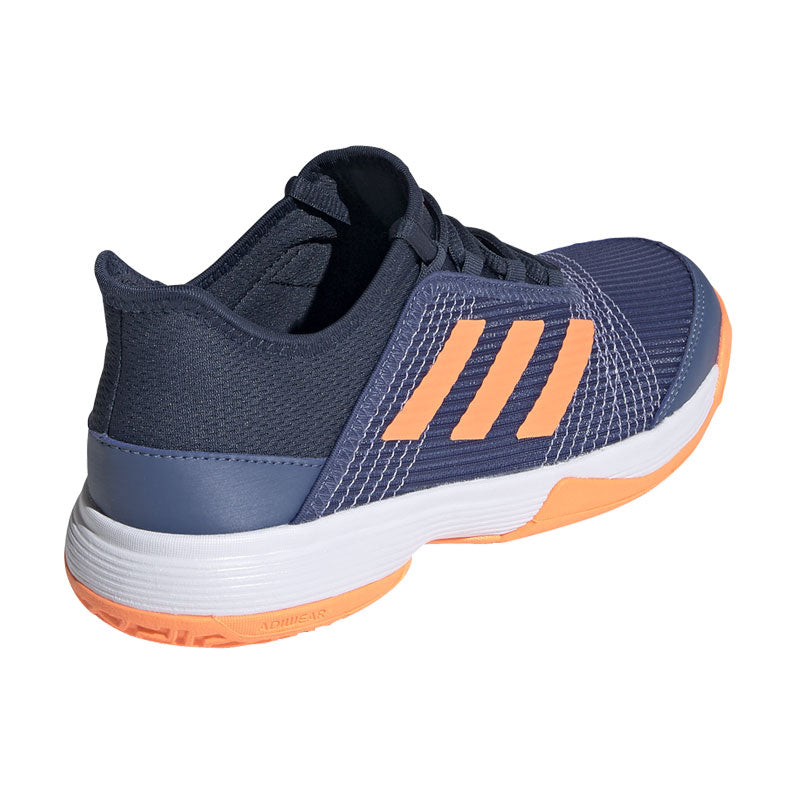 Adidas Adizero Club K Junior Tennis Shoe Navy Orange