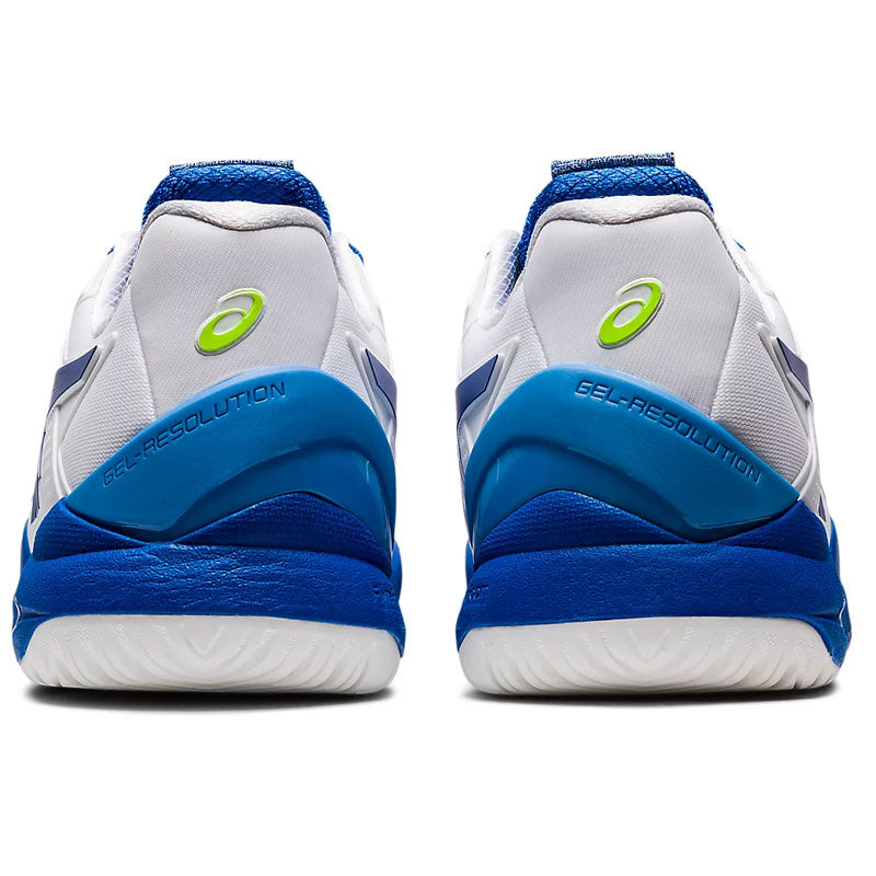 Asics Men's Gel Resolution 8 Tennis Shoes White Blue