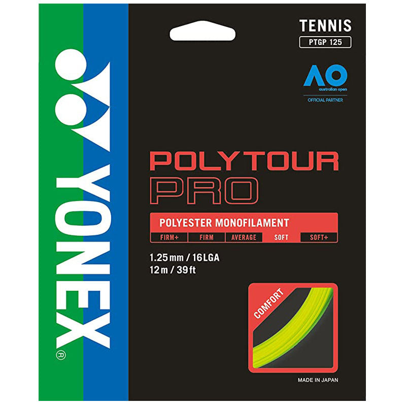 Yonex PolyTour Pro 16L / 1.25 Tennis String Yellow