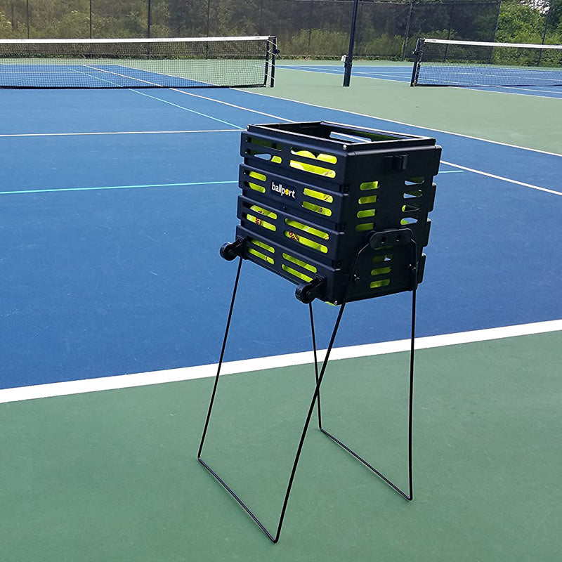 Tourna Ballport 80 Deluxe With Wheels Tennis Hopper Black