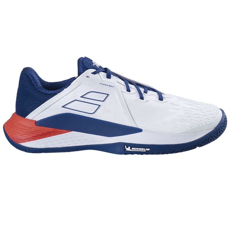 Babolat Propulse Fury 3 All Court Men Tennis Shoes White Blue
