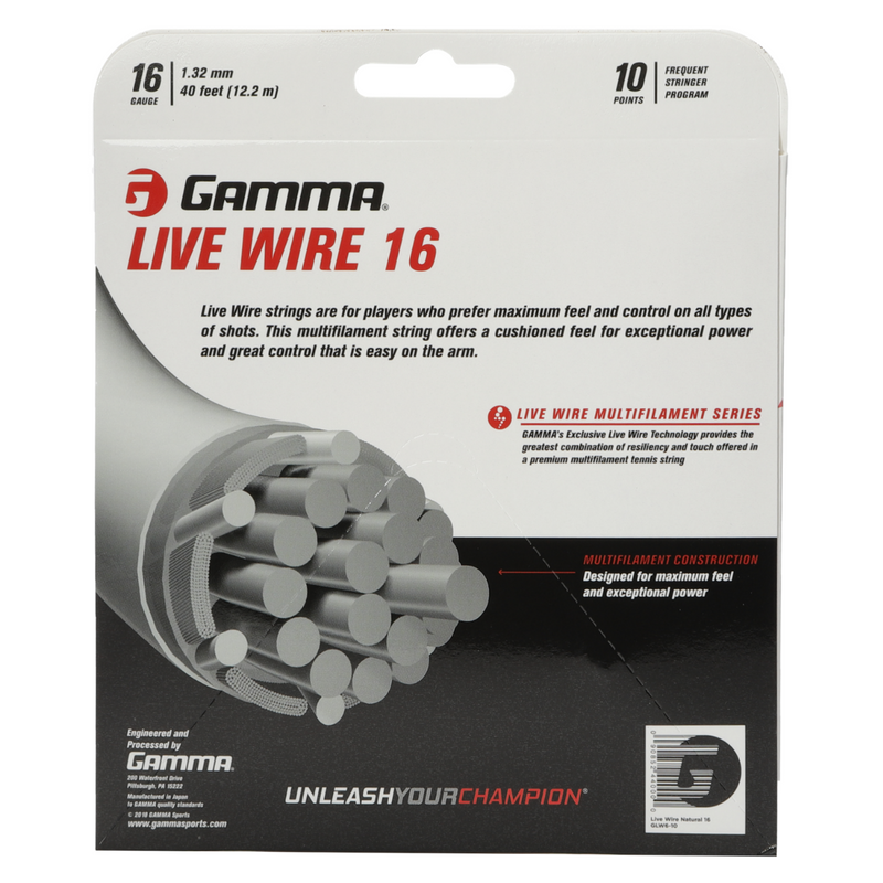 Gamma Live Wire 16 Tennis String Natural