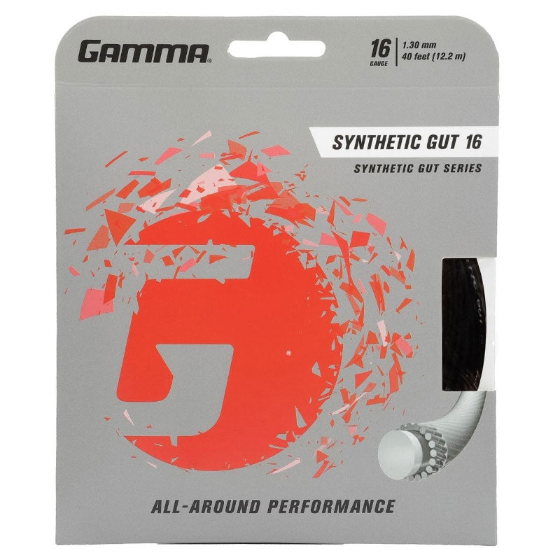 Gamma Synthetic Gut 16 Tennis String Black