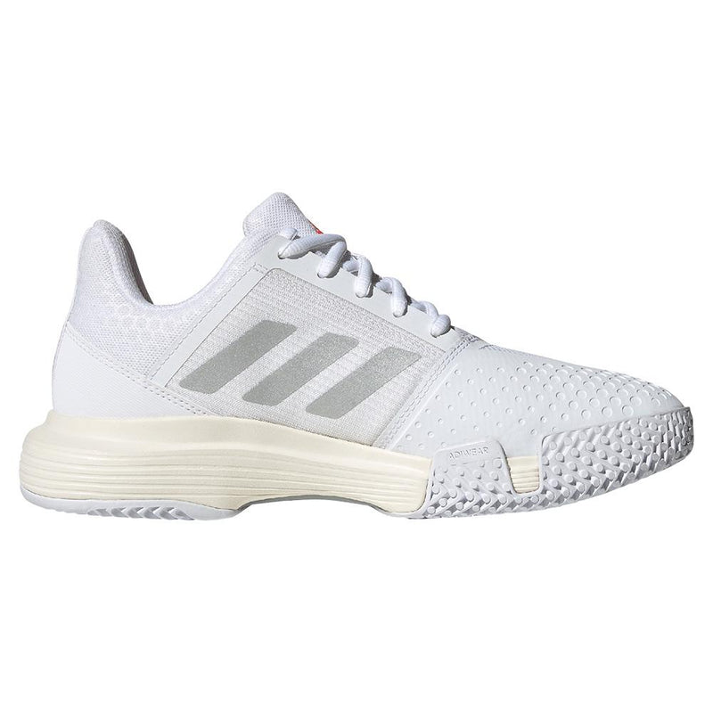 Adidas Women's Court Jam Bounce Tennis Shoes White and Silver