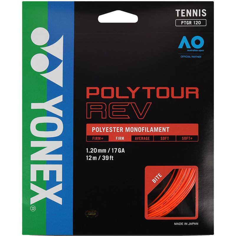 Yonex PolyTour REV 17 / 1.20 Tennis String Bright Orange
