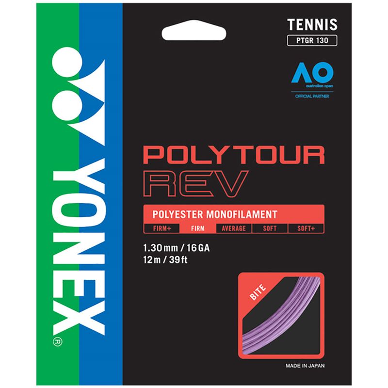 Yonex PolyTour REV 16 / 1.30 Tennis String Purple