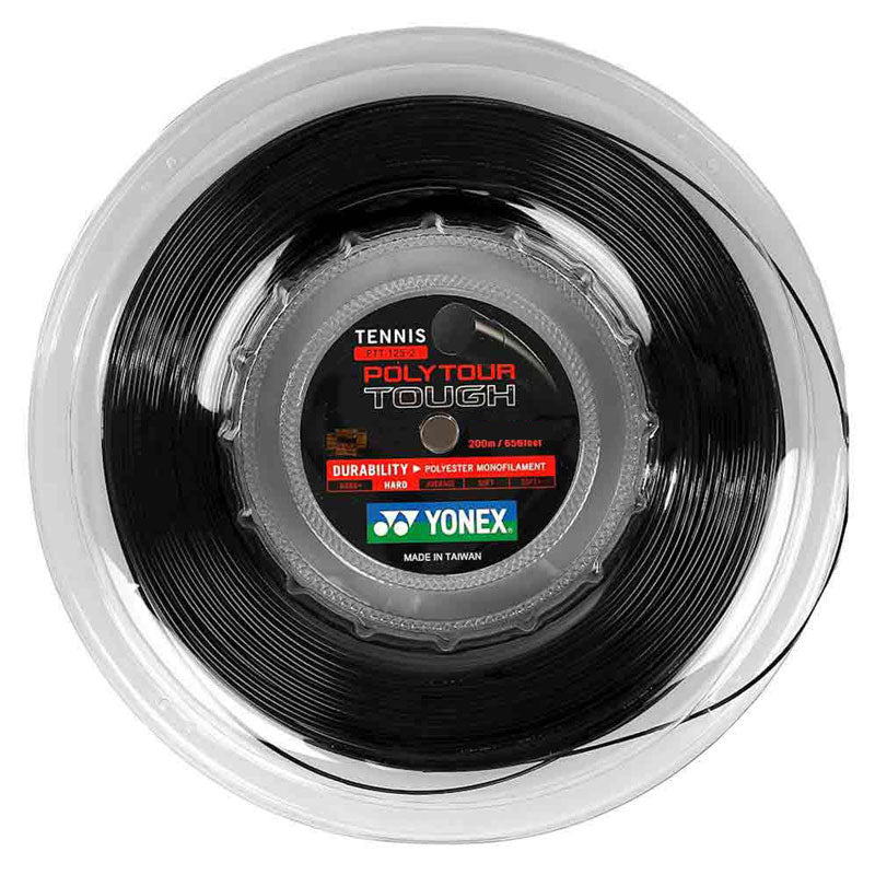Yonex PolyTour Strike 16 / 1.30 Tennis String Black Reel | Ole Tennis