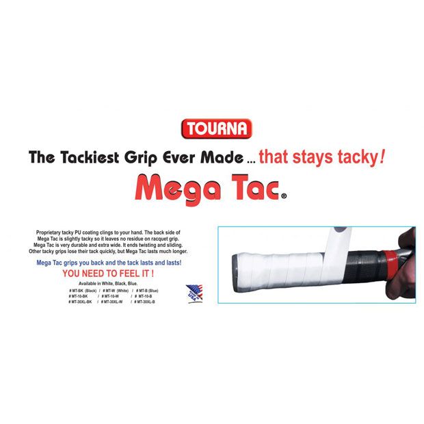 Tourna Mega Tac Tennis Overgrip - 30 Pack