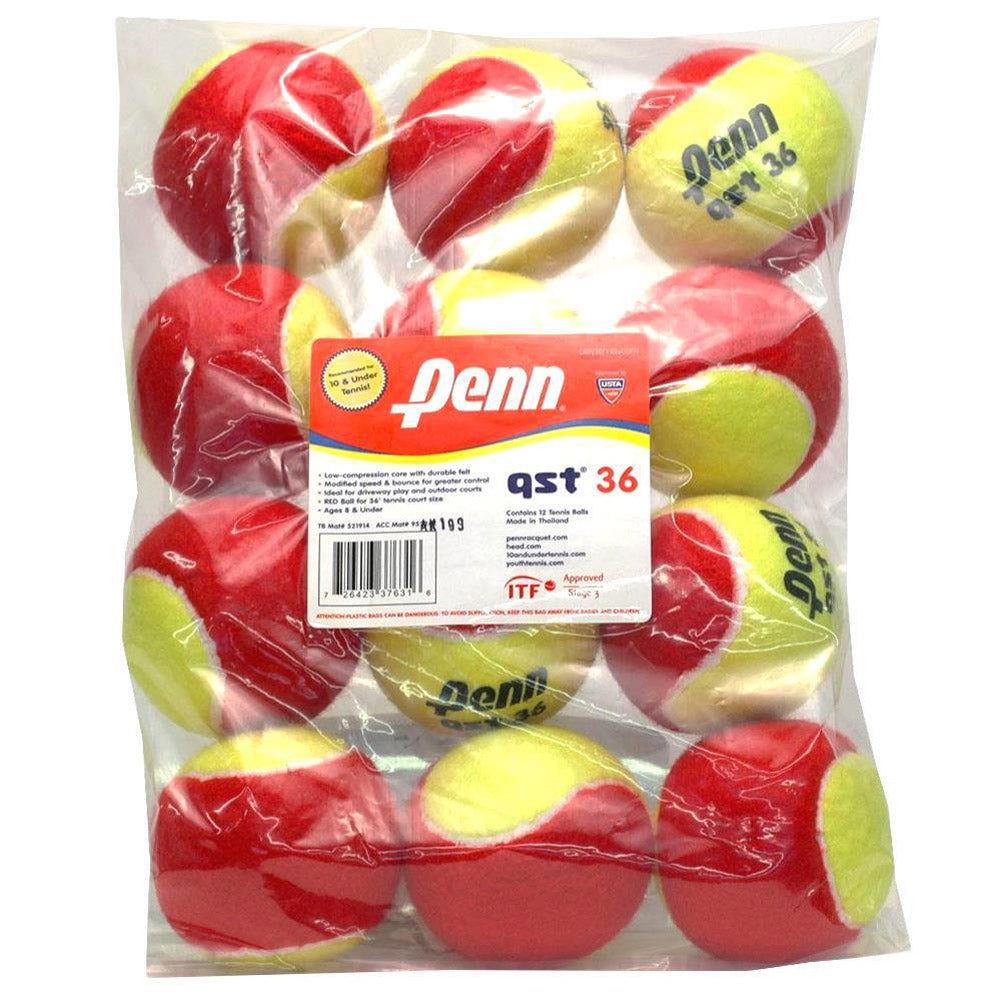 Penn QST 36 Low Compression Tennis Balls 12 Pack