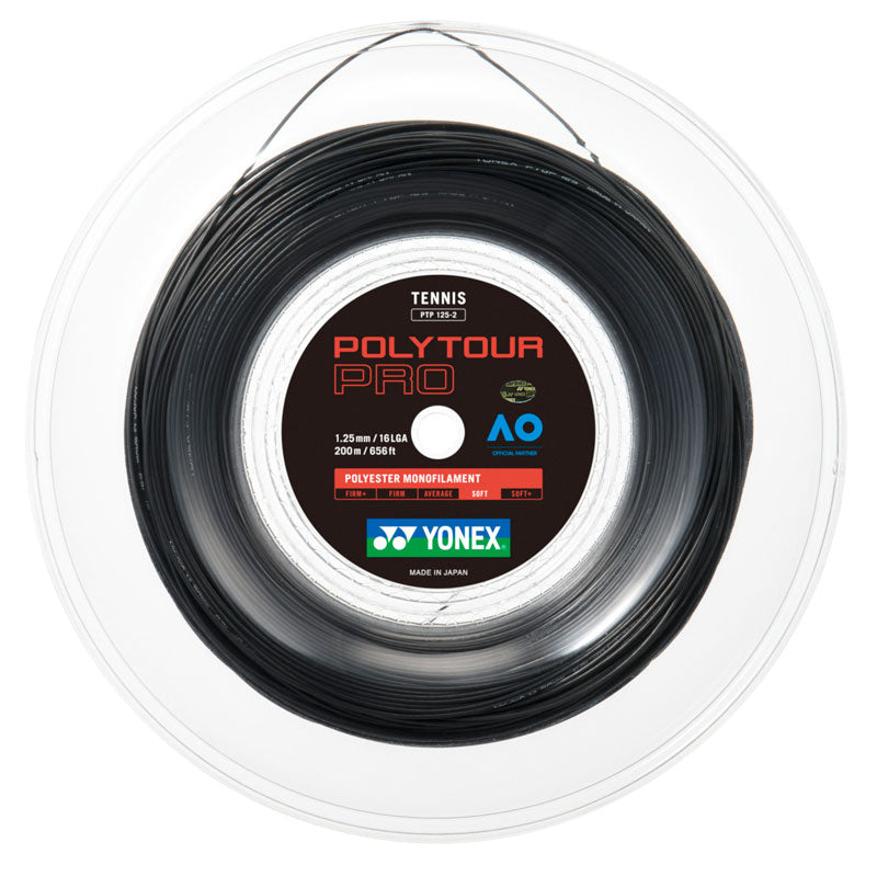 Yonex PolyTour Pro 16L / 1.25 Tennis String Graphite Reel