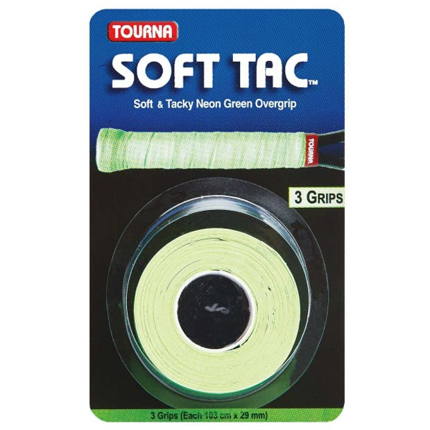 Tourna Soft Tac Tennis Overgrip Neon Green