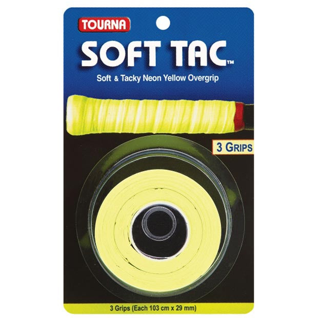 Copy of Tourna Soft Tac Tennis Overgrip Neon Yellow